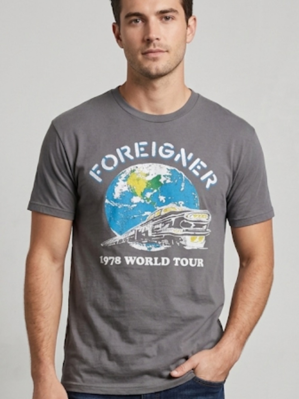 Foreigner 1978 World Tour Gray T-Shirt